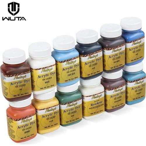 American Import 2pcs 59ml Waterbased Acrylic Leather Paint Acrylic Dyes DIY Hand-painted Shoes Stone Painting Color Pigment