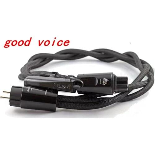 Audiophile HiFi Power Cable Dragon High Current Low-Z / Noise-Dissipation 3-Pole AC Cord US / EU Schuko Plug
