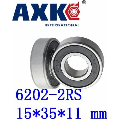 Axk 10pcs Free Shipping Double Rubber Sealing Cover Deep Groove Ball Bearing 6200-2rs 10*30*9 Mm