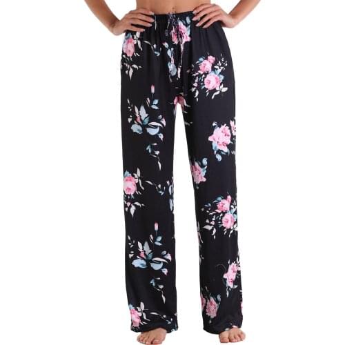 New Womens Pants Spring Autumn Casual Loose Wide-leg Pants Harajuku Womens Trousers Retro Lightning Printed Pants For Women