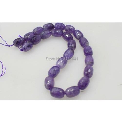Loose beads Amethyst pillar faceted 12*17mm 14inch for DIY jewelry making FPPJ wholesale beads nature