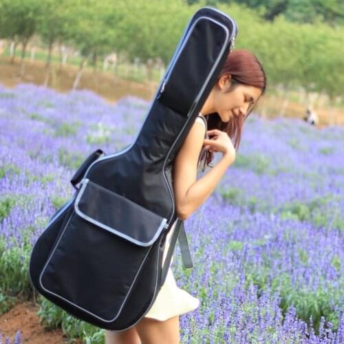 Good quality Professional protable 41 acoustic guitar case folk balladry padded soft gig bag backpack cover concerts bolsa