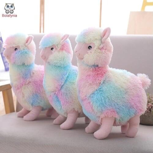 BOLAFINIA color Cute alpaca children plush toys baby kids for Christmas birthday stuffed toy gift animal