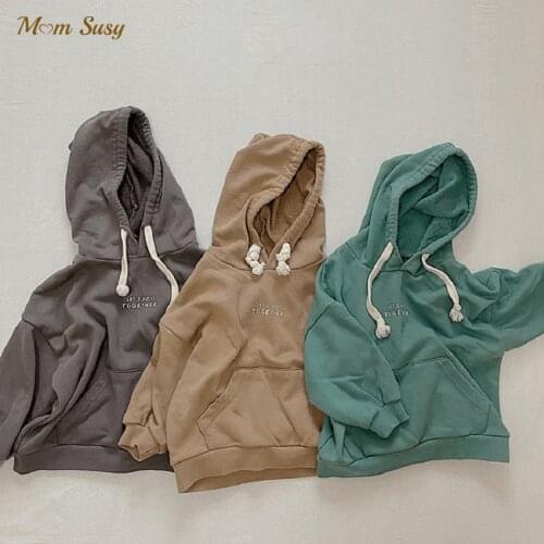 Baby Boy Girl Hoodie Fleece Warm Cotton Spring Autumn Winter Infant Toddler Hooded Sweatshirt Outfit Casual Baby Clothes 1-7Y