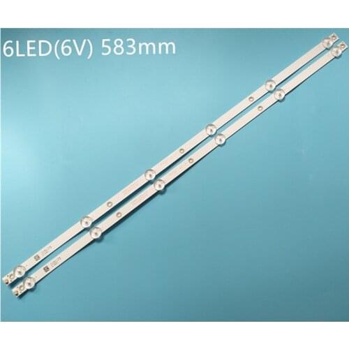 2Piece/lot LED backlight strip 6 lamp for 32inch K320WDC1 A2 4708-K32WDC-A2113N01 583MM TX-32ER250ZZ K320WDC2B 6V 100%NEW