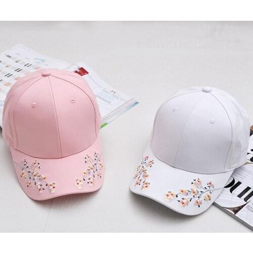 Summer Brand New Plum Flower Embroidery Baseball Cap Ladies Caps