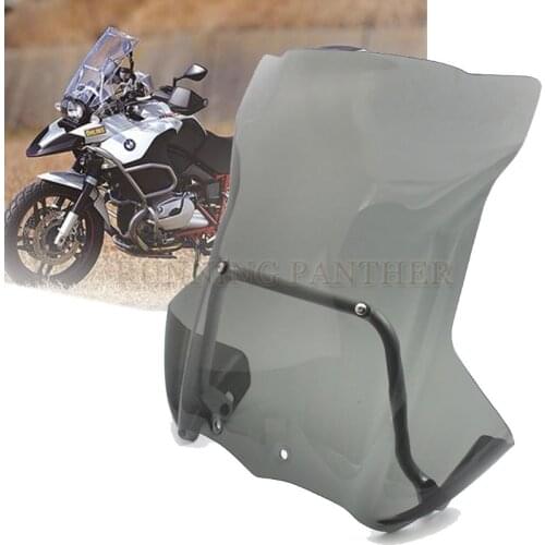 Windshield WindScreen w/ Mount Support Bracket+Windshield Side For BMW R 1200 GS Adventure 2005-2012