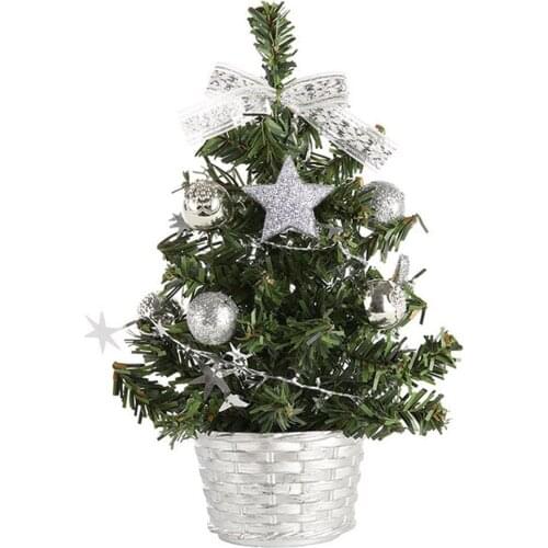 2021 Christmas Tree Decor Kinder Kerstboom Artificial Tabletop Mini Christmas Tree Decorations Festival Miniature Tree 20cm