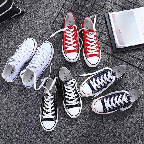 Youth Canvas Shoes, Low-cut White Shoes, Literary Students, Korean Style Lace-up, Casual Classic Sports Vulcanized Shoes, Men