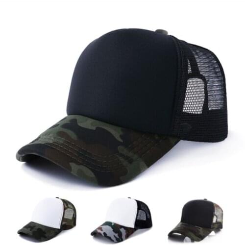 Adult Polyester Camouflage Breathable Mesh blank Baseball Caps Men Bone Dad Hat Tactical Green Sun Hat Summer Camping Sporty Cap
