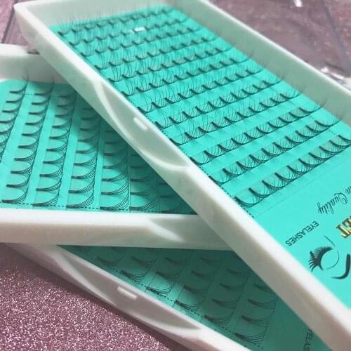 Big Eyes Secret Russian Volume Fans Eyelashes Extension 12 Rows/Tray Premade Fans Individual Lashes Custome Logo Free Shipping