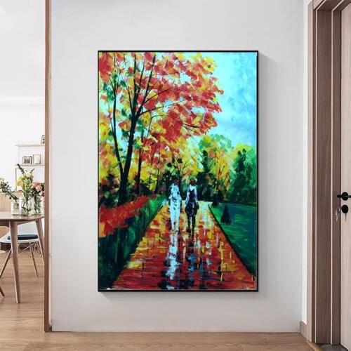 Wall Art Paintings Hand Painted Modern Large Coloring Abstract Knife Oil Painting on Canvas Picture For Living Room Home Decor