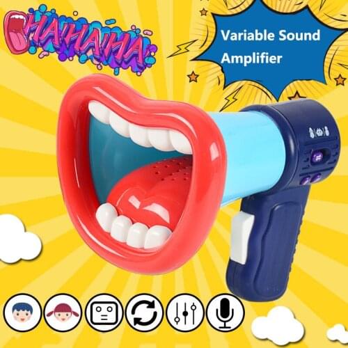 Novelty Toys Big Lip Megaphone Loudspeaker Multi Voice Changer Creative Funny Voice-changing Toys Voice Modifiers for Kids Gift