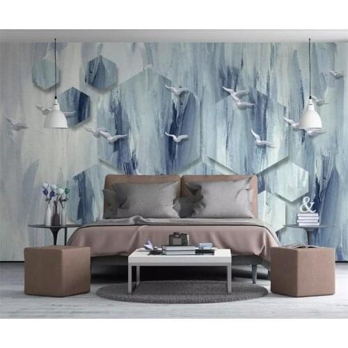 Beibehang papel de parede Custom wallpaper 3D photo murals creative Nordic abstract bird mural television background wall paper