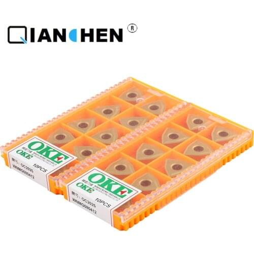 OKE 10pcs/lot High Precision High Performance High Strength CNC WNMG080412 OC2025 Industry Carbide Inserts External Turning Tool