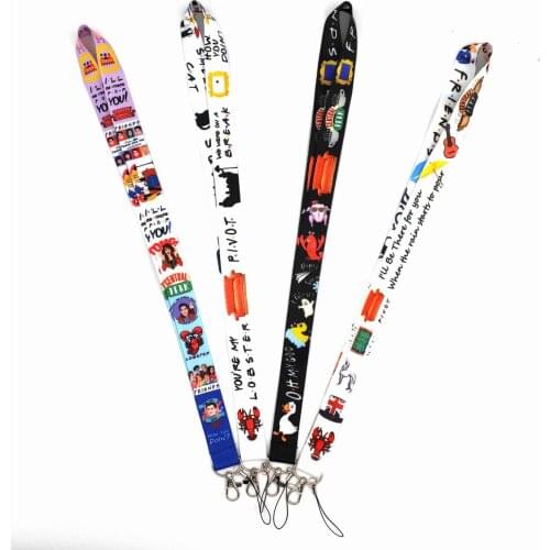Wholesales 30 Pieces High Quality Anime Friends Mobile Phone Strap Cute Key Chains Neck Lanyard ID Card Holder Strap Keycords