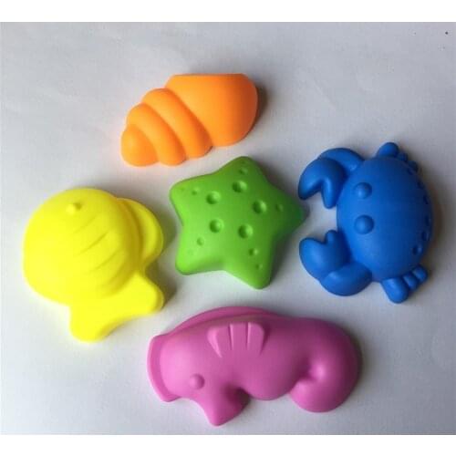 5-In-1 Plastic Sandbeach Toy Set Outdoor Beach Sanding Toy Animal Mold Toy Random Color Kids Sand Sea Toys