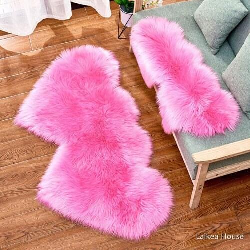 Love Plush Bedroom Living Room Carpet Floor Mat Fashion European Style 35X70cm/60X120cm/90X180cm Acrylic Comfortable Carpet