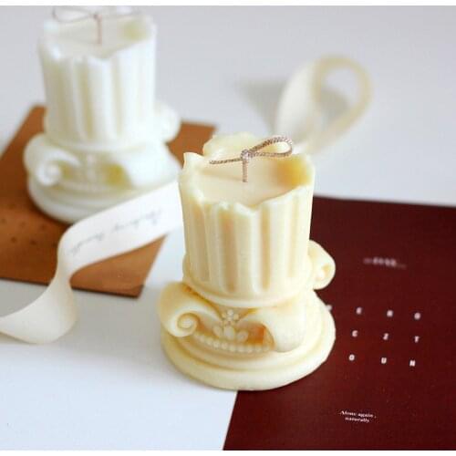 Roman Column Candle Molds Angel Decorative Candle Silicone Mold Handmade Creative Wax Candle Mould