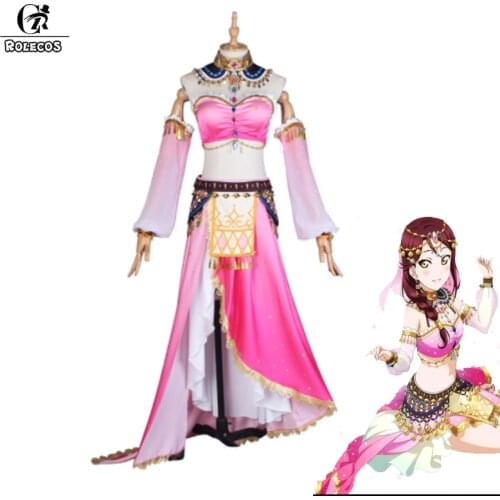 ROLECOS Anime Love Live Aqours Dancing Diva 9 Characters Takami Chika Watanabe You Kurosawa Ruby Dress Uniform Cosplay Costumes