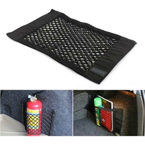 Car Interior Nets Car Trunk Seat Back Elastic Mesh Net Storage Mesh Net Bag Luggage Holder Pocket Trunk Organizer Seat back bag