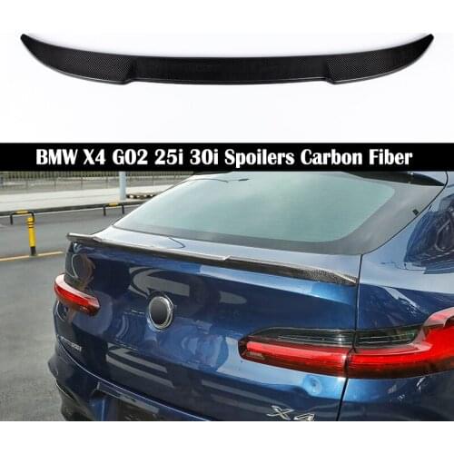 Rear Wing Spoiler For BMW X4 G02 25i 30i 2018 2019 2020 CS Style Trunk Boot Wings Spoilers Carbon Fiber Fast by EMS