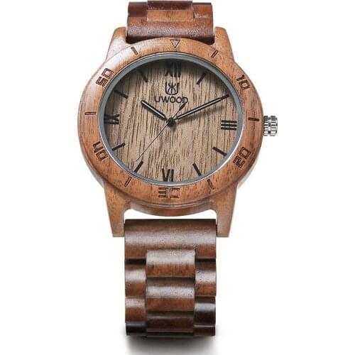 UWOOD Men Wooden Wristwatches Minimalist Retro Wooden Bands Male Bracelet Wood Watch Relogio Masculino