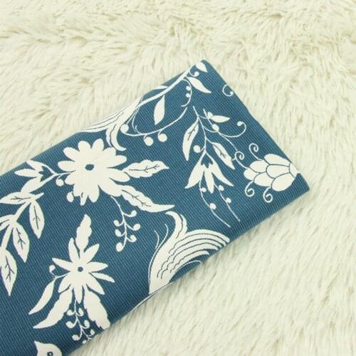 High quality pure cotton fabrics Micro elastic cartoon bird printing fabric DIY garment dress fabric