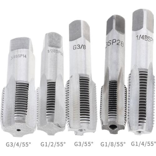 G1/8 55 Degrees High Speed Steel G Thread Tap Attack Pipe Plate Hand Tapping Material Cylindrical Tube Thread Repair Machine Tap