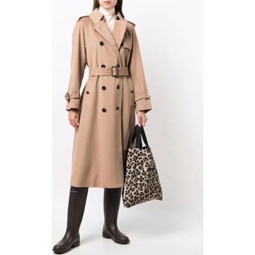 Turn Down Collar Woolen Coat Women Imitation Cashmere New Shawl Epaulet Back Split Camel Overcoat Winter Trench Coat With Sashes