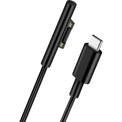 1pc USB C Type C Power Supply Charger Adapter Charging Cable Cord for Microsoft Surface Pro 6/5/4/3 Tablet Charging Cable