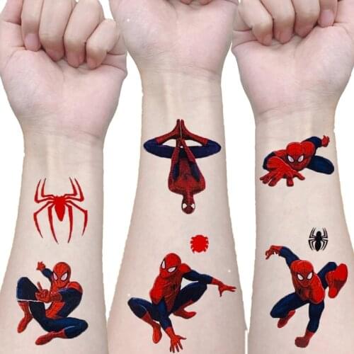 Spider man Party Tattoo Sticker Childrens Birthday Party Decoration Gift Spider Party Decoration Random 1PCS Tattoo Stickers