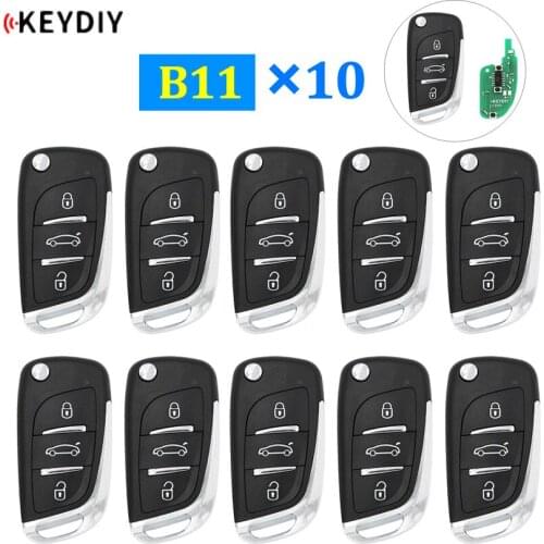10Pcs/Lot KD900 KD900+ URG200 KD-X2 Mini KD Remote Control 3 Button Key DS Style Remote Car Key B Series B11
