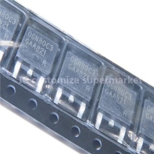 10PCS/LOT NWE 06N80C3 SPD06N80C3 TO-252 SMD Transistor