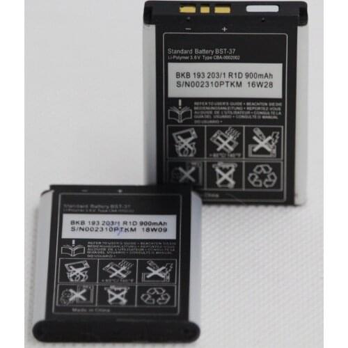 5pcs/lot 900mAh New battery BST-37 For Sony Ericsson J100i K200i T280i V600 K610i W700 W710C D750i K750C W350 W800i W810i Z300i