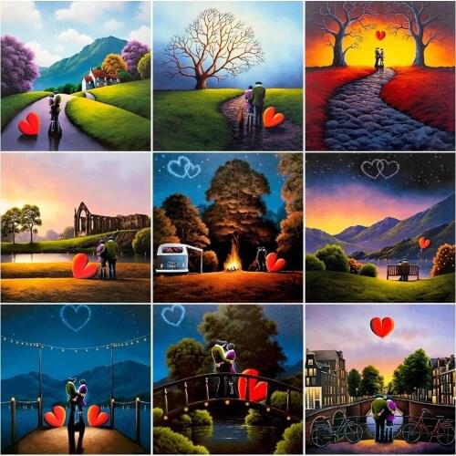 5D DIY Diamond Painting Love is Everywhere People Mosaic Rhinestone Inlaid Cross Stitch Embroidery Crafts High Quality Decoratio