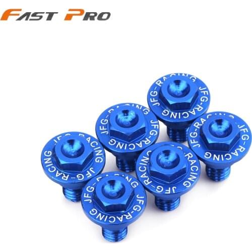6PCS Front Fork Guard Bolt Screws For HUSQVARNA TC TE TX FC FE FX 50 65 85 125 250 300 350 450 501 2018 TC125 TC450 Motorcycle