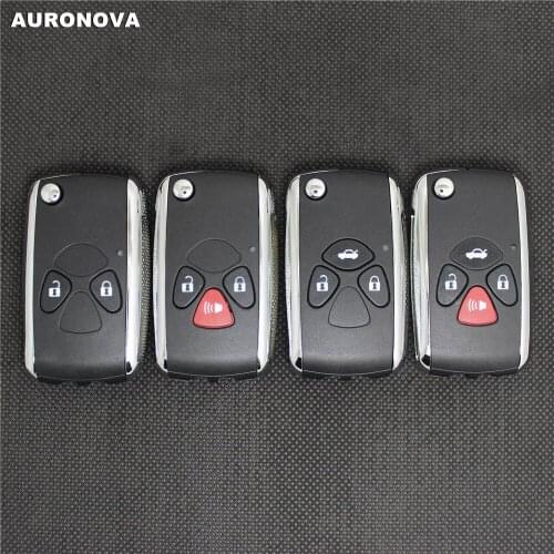 AURONOVA New TOY43 Blade Modified Flip Folding Key Shell for Toyota Corolla RAV4 Reiz Vios Yaris Remote Car Key Case Cover