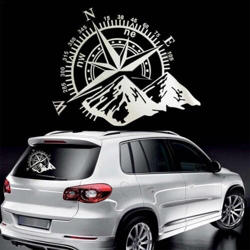 Car 3D Compass Navigate Rose Mountain Sticker 4x4 Offroad Vinyl Sticker Decal Car-Styling Auto Engine Cover Door Window For Jeep
