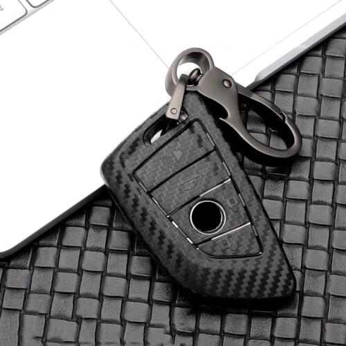 Car Glossy Carbon fiber ABS Key Case for BMW 1 3 5 7 Series X1 X3 X4 X5 X6 M3 M5 F20 F30 F10 E30 E34 E70 Accessories