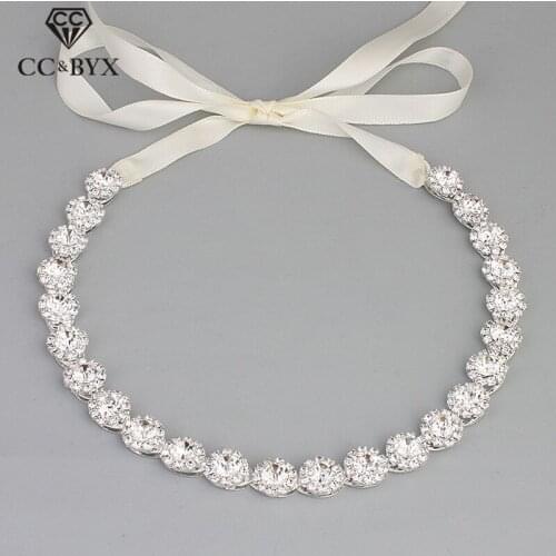 CC Hairband Headband Cubic Zircon Simple Design Flowers Wedding Hair Accessories For Bridal Engagement Romantic Jewelry hx001