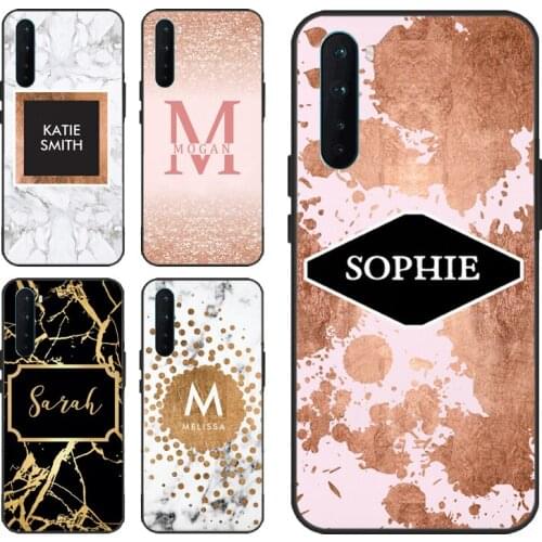 PERSONALISED MARBLE SPLATTER WITH NAME Case For Oneplus 8 9 Pro 8T Nord 9R Cover For OPPO Realme GT Neo C3 C11 C21 Q3 6 7 8 Pro