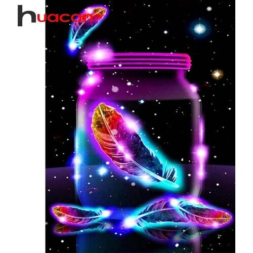 Huacan Full Diamond Painting Kit Fantasy 5D DIY Diamond Embroidery Mosaic Landscape Picture Of Rhinestones Home Decoration