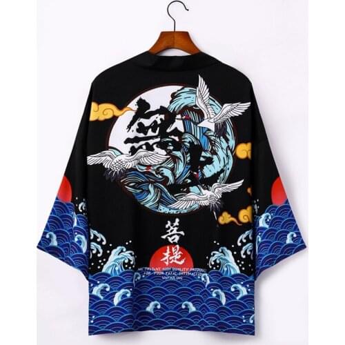 Yukata haori men Japanese kimono cardigan women samurai costume clothing kimono jacket mens kimono shirt yukata haori bathrobe