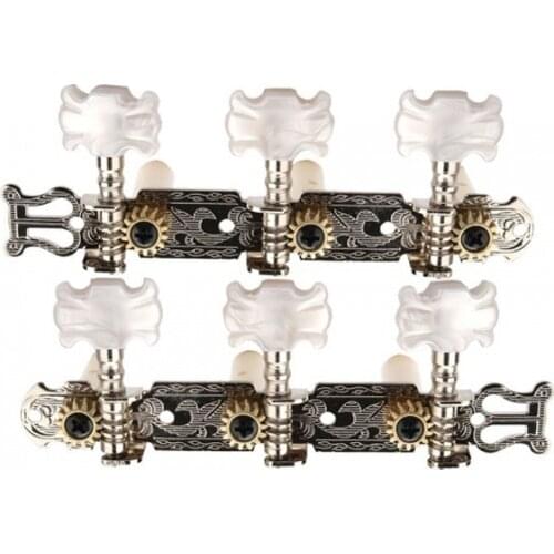 6PCS Classical Guitar Tuning Pegs Machine Heads Keys String Music Guitar Parts Accessories Flower Shaped Button Tuning Pegs