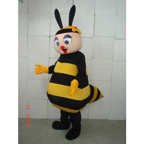 Shopshipping Bee Lady Mascot Fursuit Halloween Cosplay Party Carnival Costumes Birthday Cartoon Apparel for Adult
