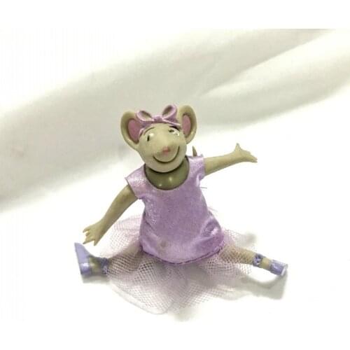 Cute Play House Dance Mouse With Purple Skirt Baby Doll Figure Toy Children Kids Birthday Gift