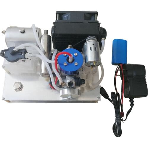 TOYAN Level 15 Methanol Engine To Gasoline Engine Model DIY Micro 12V Generator Set With Water-Cooled Radiator Device For Child