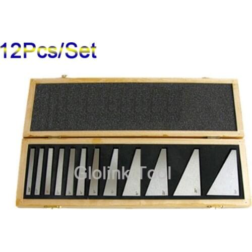 High Quallity 12pcs Precision Angle Blocks Set 1/4 30 Degree with Storage Case For Lathes Gauge Tool