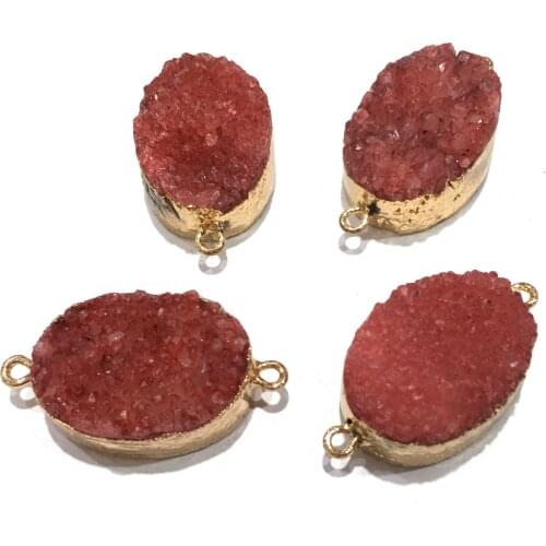 Natural Stone Connector Irregular Exquisite Red Agates Crystal For Jewelry Making DIY Necklace Bracelet Accessory